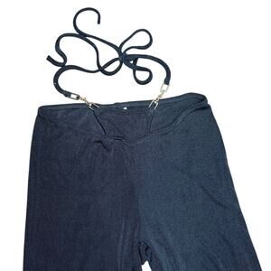 Black Low Rise Leggings with Tie Waist Size Small